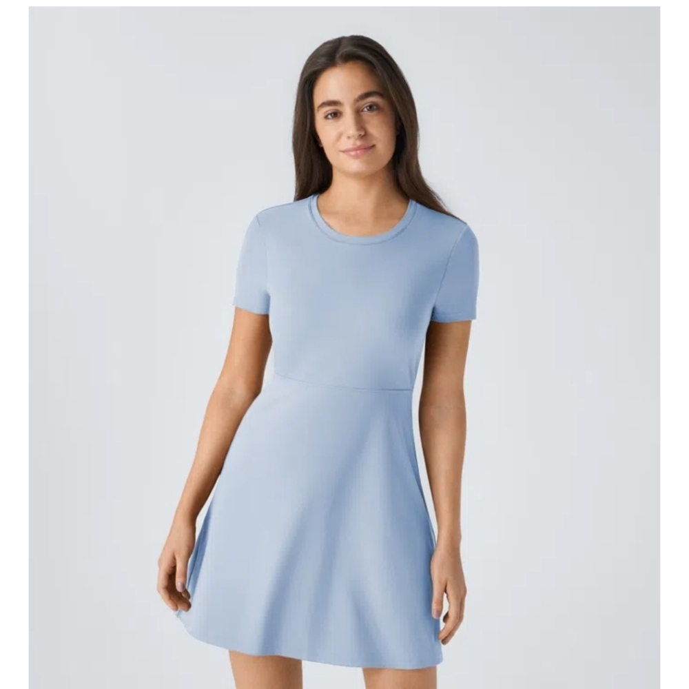 Cut Out Flare Mini Dance Active Dress